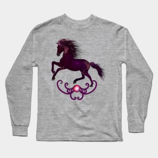 Wonderful fantasy horse on the beach Long Sleeve T-Shirt